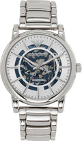 Emporio Armani Meccanico Automatic Silver Dial Silver Steel Strap Watch for Men - AR60006