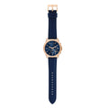Armani Exchange Banks Chronograph Blue Dial Blue Leather Strap Watch For Men - AX1723