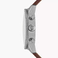 Fossil Brox Multifunction Green Dial Brown Leather Strap Watch for Men - BQ2801