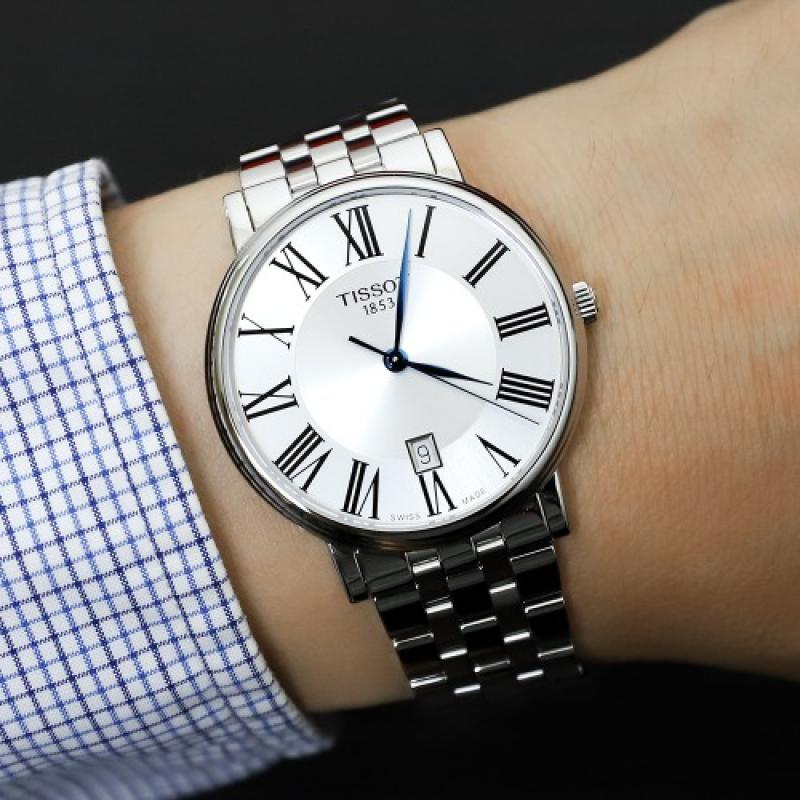 Tissot Carson Premium Silver Dial Silver Steel Strap Watch for Men - T122.417.11.033.00