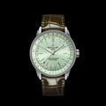 Breitling Navitimer Automatic 35 Green Dial Green Leather Strap Watch for Women - A17395361L1P1