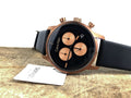 Calvin Klein City Chronograph Black Dial Black Leather Strap Watch for Men - K2G17TC1