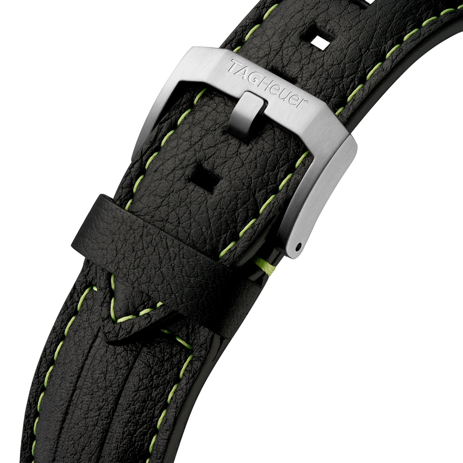 Tag Heuer Formula 1 Aston Martin Black Dial Black Leather Strap Watch for Men - CAZ101P.FC8245