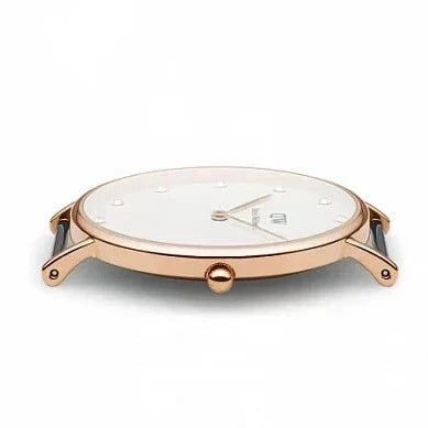 Daniel Wellington Classy Winchester White Dial Two Tone NATO Strap Watch For Women - DW00100077