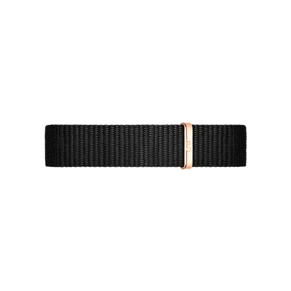 Daniel Wellington Petite Cornwall Black Dial Black Nylon Strap Watch for Women - DW00100247