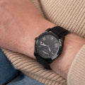 Guess Connoisseur Black Dial Black Silicone Strap Watch For Men - GW0335G1