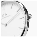 Daniel Wellington Classic Sheffield White Dial Black Leather Strap Watch For Men - DW00100020