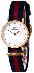 Daniel Wellington Classy Oxford White Dial Two Tone Nylon Strap Watch For Women - DW00100064
