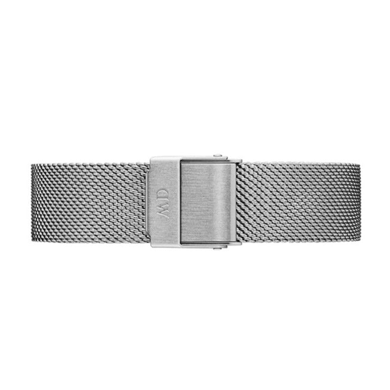 Daniel Wellington Classic Petite Sterling Black Dial Silver Mesh Bracelet Watch For Women - DW00100162