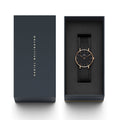 Daniel Wellington Petite Ashfield Black Dial Black Mesh Bracelet Watch Watch For Women - DW00100201