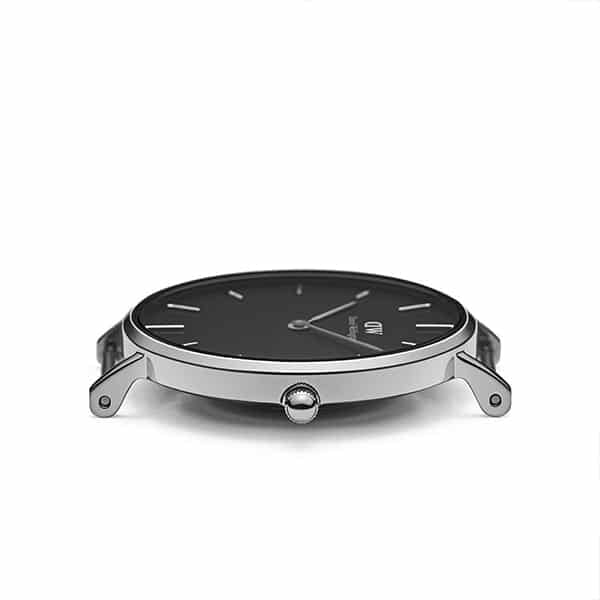 Daniel Wellington Classic Petite Cornwall Black Dial Black NATO Strap Watch For Women - DW00100216
