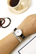 Daniel Wellington Classic Petite Cornwall White Dial Black NATO Strap Watch For Women - DW00100254