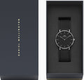 Daniel Wellington Petite Ashfield Black Dial Black Mesh Strap Watch For Women - DW00100308