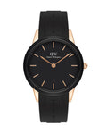 Daniel Wellington Iconic Motion Black Dial Rubber Strap Watch For Women - DW00100426