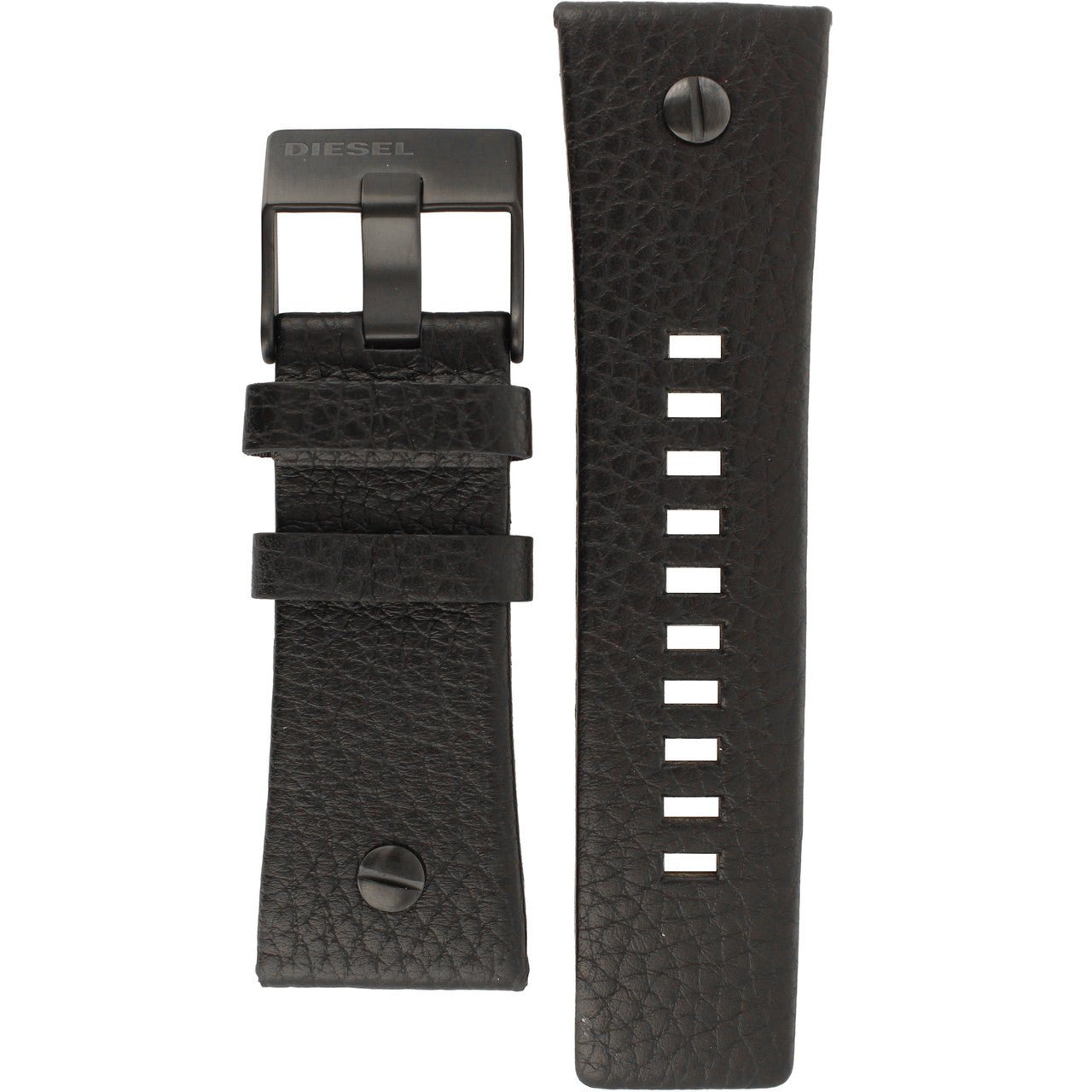 Diesel Big Daddy Blue Dial Black Leather Strap Watch For Men - DZ7127