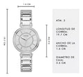 Guess Montage Quartz Silver Dial Silver Steel Strap Watch For Women - GW0588L2