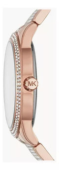 Michael Kors Tibby Chronograph Crystals Rose Gold Dial Rose Gold Steel Strap Watch For Women - MK6826