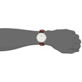 Daniel Wellington Classic St Mawes White Dial Brown Leather Strap Watch For Men - DW00100021
