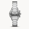 Emporio Armani Diver Chronograph Quartz Black Dial Silver Steel Strap Watch For Men - AR11360