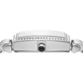 Emporio Armani Gianni T-Bar Quartz White Dial Silver Steel Strap Watch For Women - AR11405