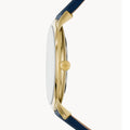 Fossil The Minimalist 3H Analog Blue Dial Blue Leather Strap Watch for Men - FS5789