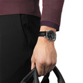 Tissot Le Locle Powermatic 80 Black Dial Black Leather Strap Watch For Men - T006.407.16.053.00