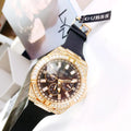 Guess Zeus Chronograph Diamonds Black Dial Black Silicone Strap Watch For Men - GW0208G2