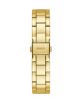 Guess Crown Jewel Diamonds White Dial Gold Steel Strap Watch for Women - GW0410L2