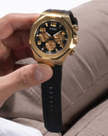 Guess Empire Chronograph Quartz Black Dial Black Silicon Strap Watch For Men - GW0583G2
