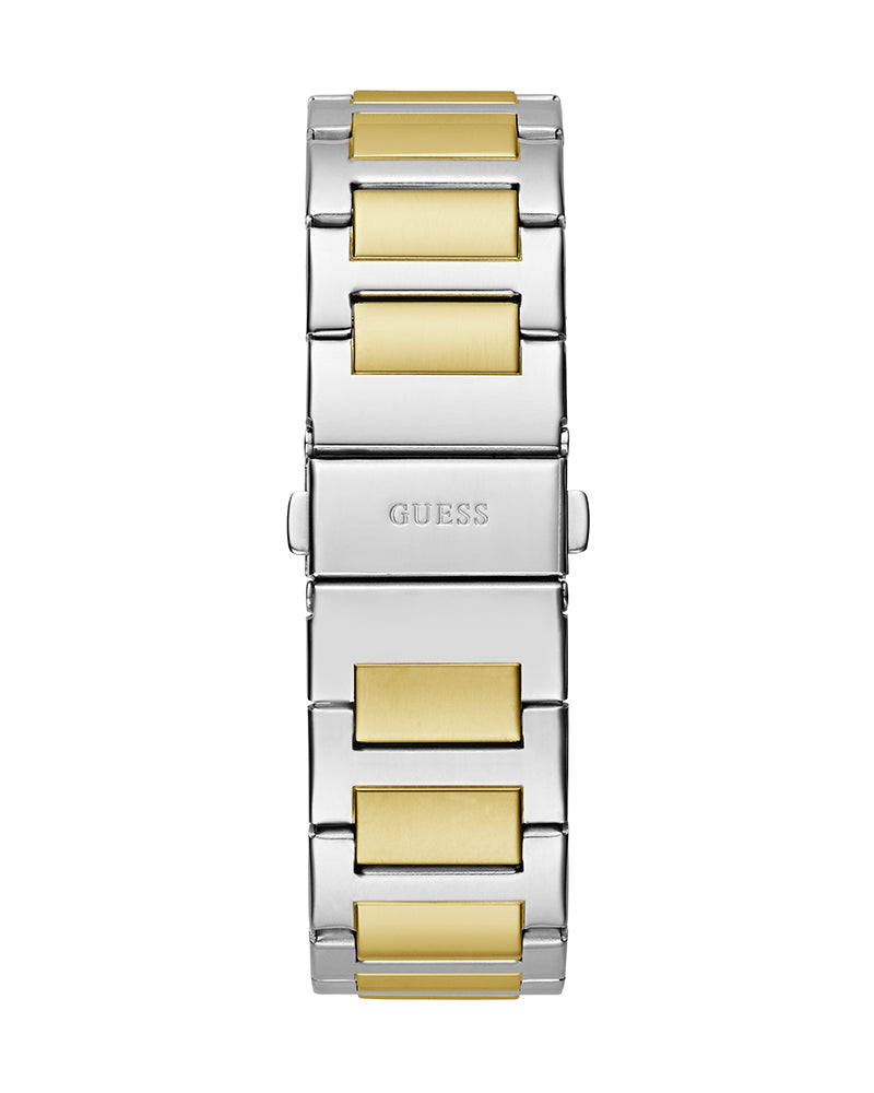 Guess Dress Chronograph Multifunction Green Dial Two Tone Steel Strap Watch For Men - GW0631G1