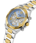 Guess Equity Analog Blue Dial Two Tone Steel Strap Watch For Men - GW0703G3