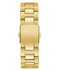 Guess Equity Multifunction Black Dial Gold Steel Strap Watch For Men - GW0703G5