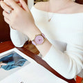 Gucci G Timeless Quartz Lilac Dial Lilac Leather Strap Watch For Women - YA1264098