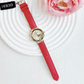 Guess Trend Gold Dial Red Dragoness Strap Watch For Women - GW0646L1