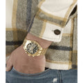 Guess Continental Black Dial Gold Steel Strap Watch for Men - GW0260G2
