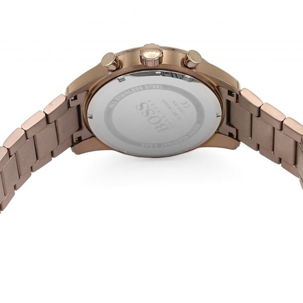 Hugo Boss Skymaster Blue Dial Brown Steel Strap Watch for Men - 1513788
