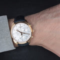 Tissot T Classic PR 100 Chronograph Silver Dial Black Leather Strap Watch for Men - T101.417.36.031.00