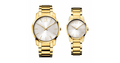 Calvin Klein City Silver Dial Gold Steel Strap Watch for Men - K2G21546