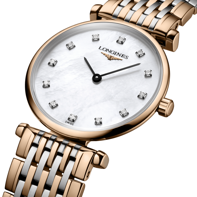Longines La Grande Classique De Longines Diamonds Mother of Pearl Dial Two Tone Mesh Bracelet  Watch for Women - L4.209.1.97.7