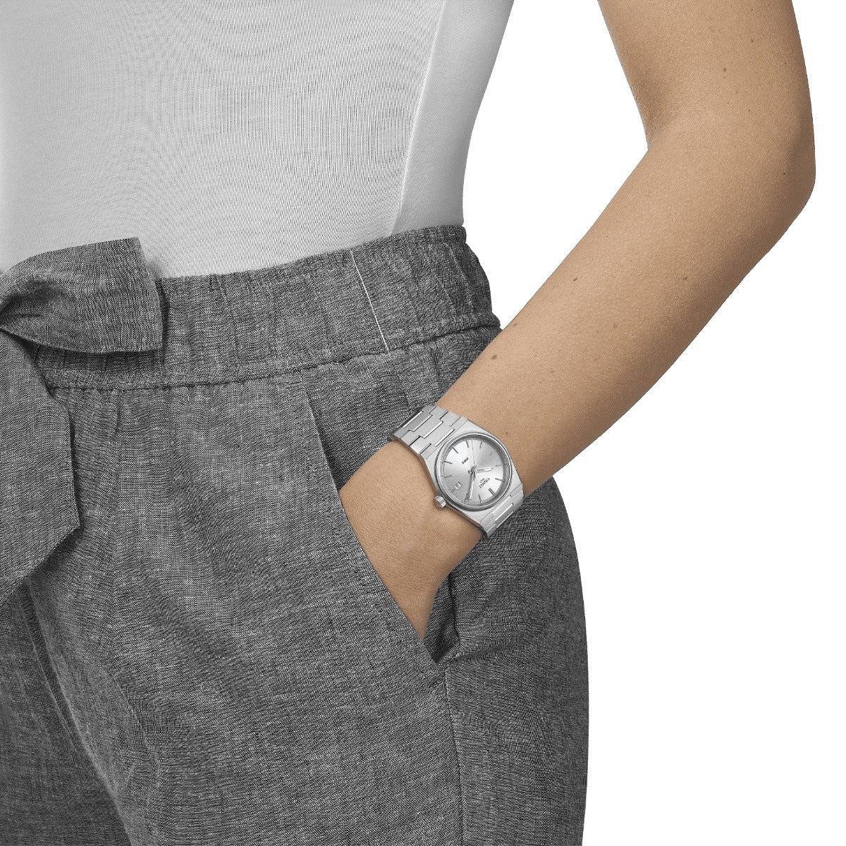 Tissot PRX Light Blue Dial Silver Steel Strap Watch For Women - T137.210.11.351.00