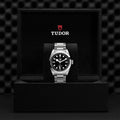 Tudor Black Bay Automatic Black Dial Silver Steel Strap Watch for Men - M79540-0001