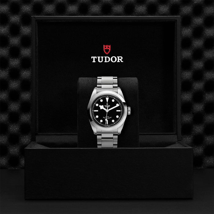 Tudor Black Bay Automatic Black Dial Silver Steel Strap Watch for Men - M79540-0001
