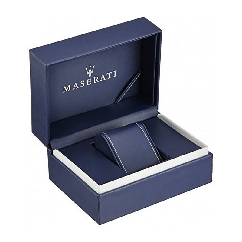 Maserati Traguardo Chronograph Blue Dial Black Silicone Strap Watch For Men - R8871612044