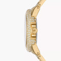 Michael Kors Camille Three-Hand Crystals Gold Dial Gold Steel Strap Watch for Women - MK1067