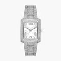 Michael Kors Emery Analog Crystals Silver Dial Silver Steel Strap Watch for Women - MK4648