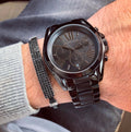 Michael Kors Bradshaw Black Dial Black Steel Strap Watch for Men - MK5550