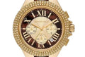 Michael Kors Camille Chronograph Brown Dial Two Tone Steel Strap Watch For Women - MK7269