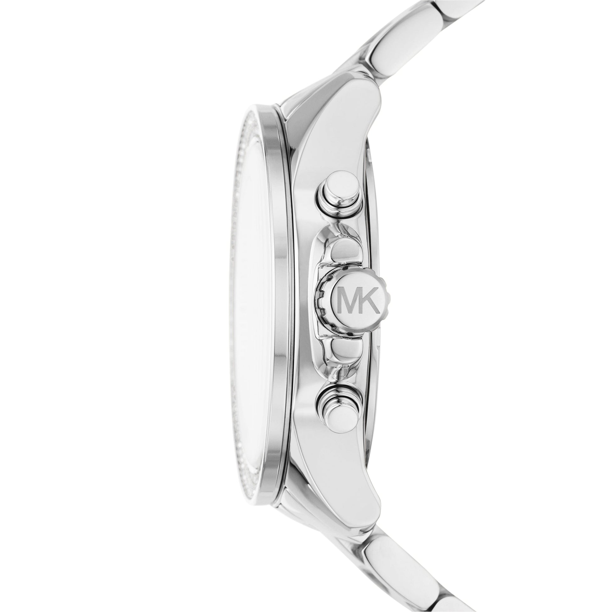 Michael Kors Wren Chronograph Silver Dial Silver Steel Strap Watch for Women - MK7429