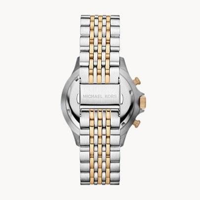 Michael Kors Bayville Chronograph Black Dial Two Tone Steel Strap Watch For Women - MK8872