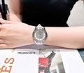 Michael Kors Runway Three Hand Quartz Gold Dial Brown Leather Strap Watch For Women - MK6999